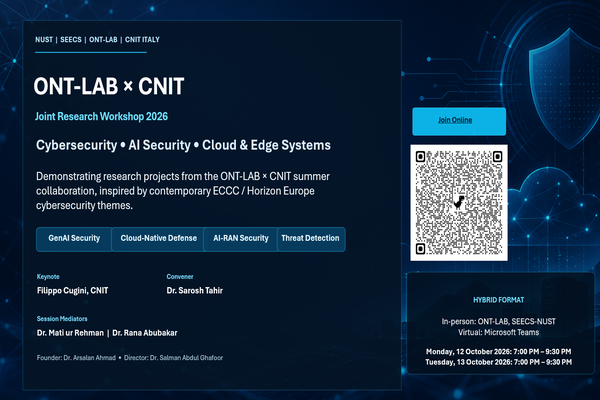 ONT-LAB × CNIT Joint Research Workshop 2026: Showcasing Research in Cybersecurity and AI Security